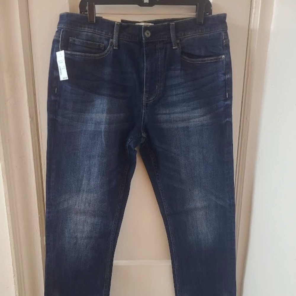 JOS A. BANK ANTIQUE BLUE WASH SLIM FIT MEN'S STRETCH JEANS / W34 X L32 / NWOT